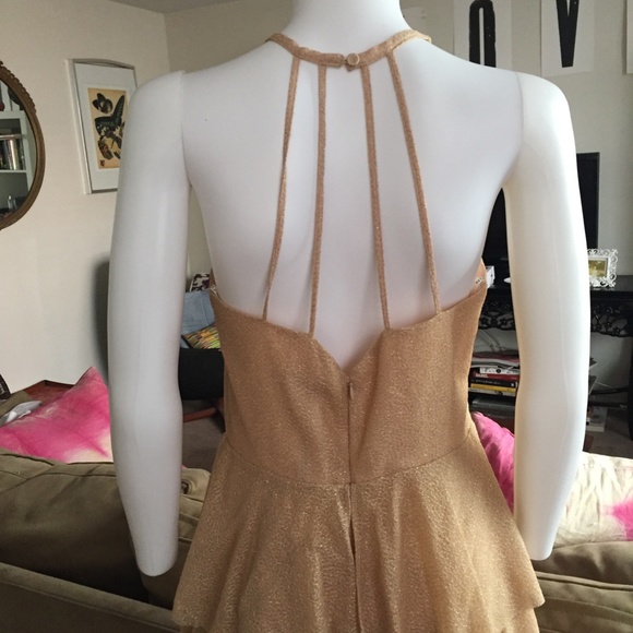 Halston Heritage Halter 3 Tier Evening Dress - Picture 3 of 6